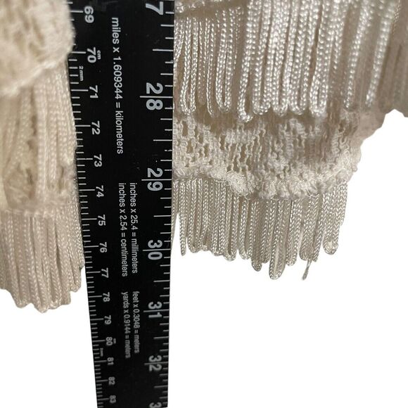 Earthbound Sweater Women's XL Ivory Cardigan Tie Fairy Cottagecore Embroidered - Picture 3 of 9